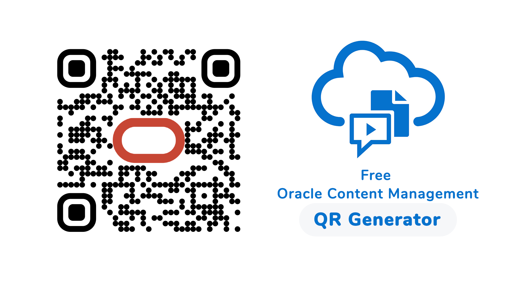 Free Oracle Content Management QR Custom Field Generator