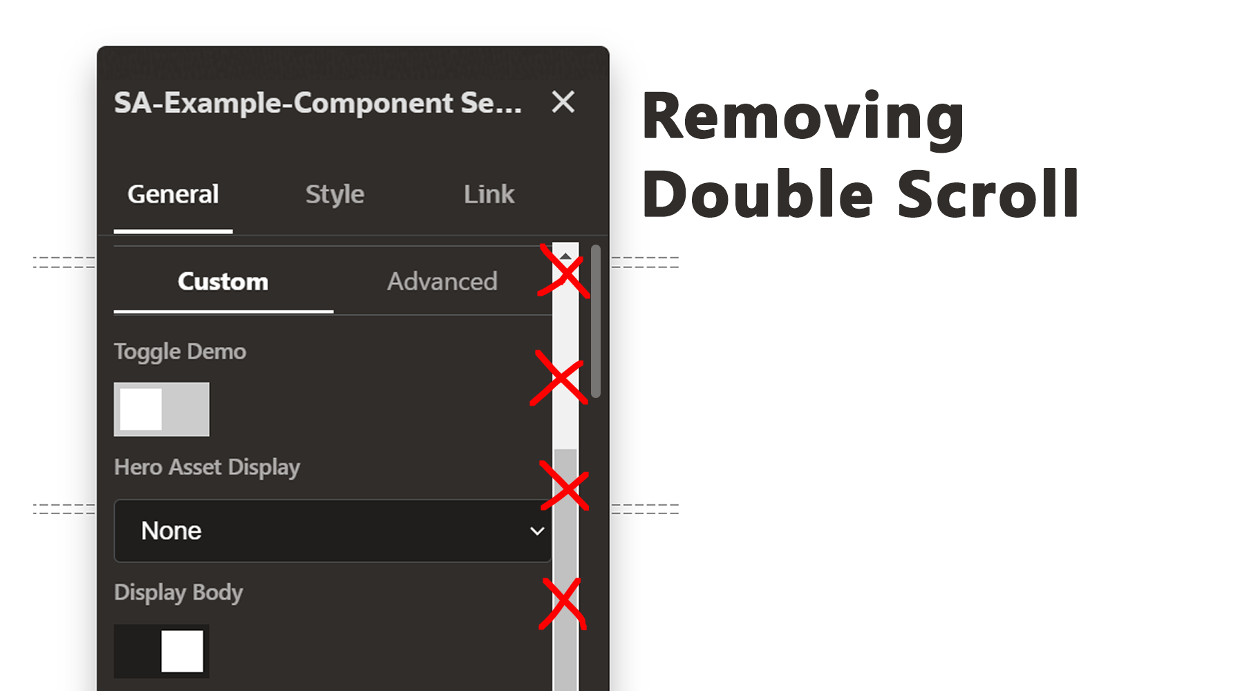 Oracle Content Management Sites Component - Dynamic Resize of the Properties Panel