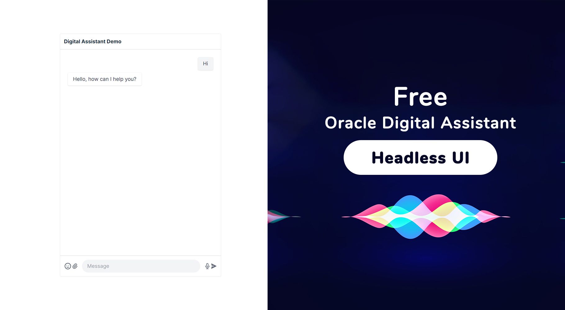 Oracle Digital Assistant - Headless UI Sample