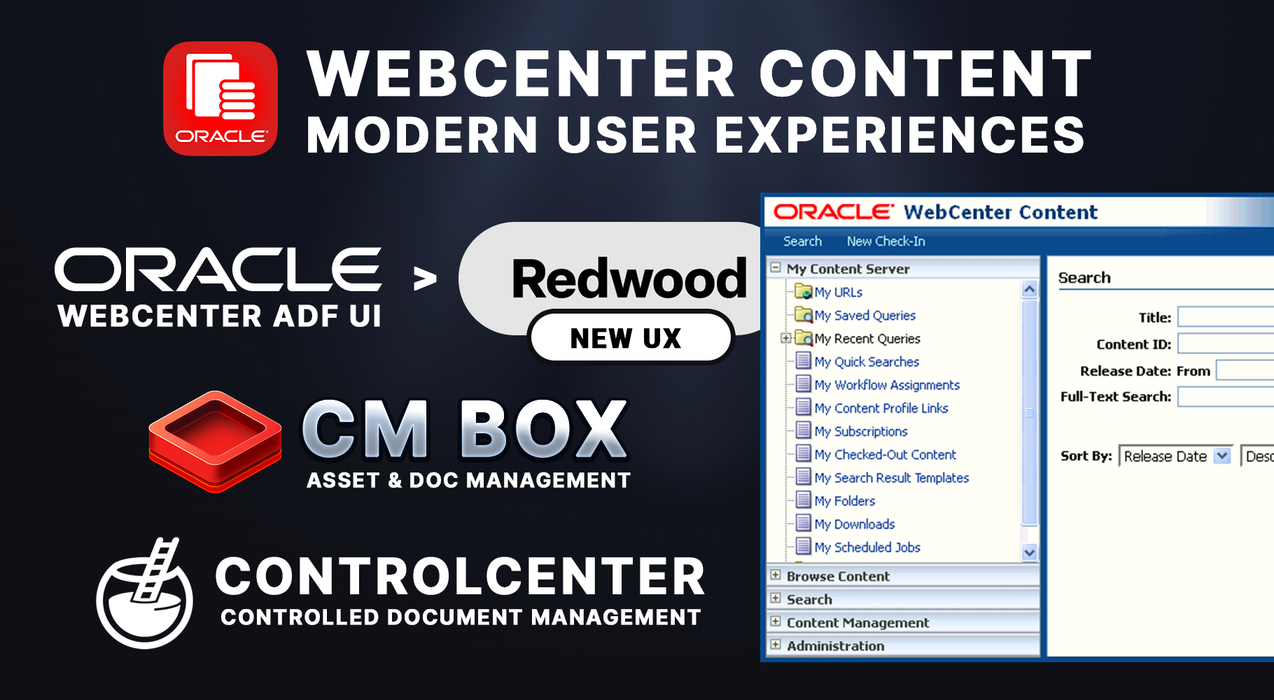 Oracle WebCenter Content Facelift & Improved UX