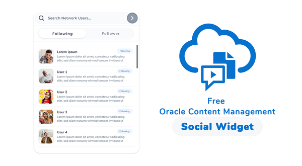 Free Oracle Content Management Social Widget!