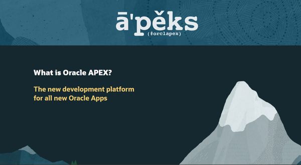 Oracle APEX, APEX, APEX
