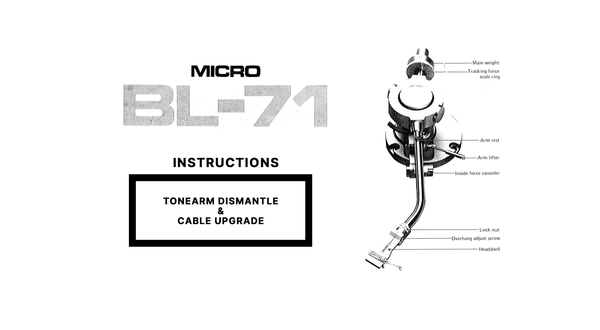 Dismantling the Micro Seiki BL-71 tonearm & cable upgrade